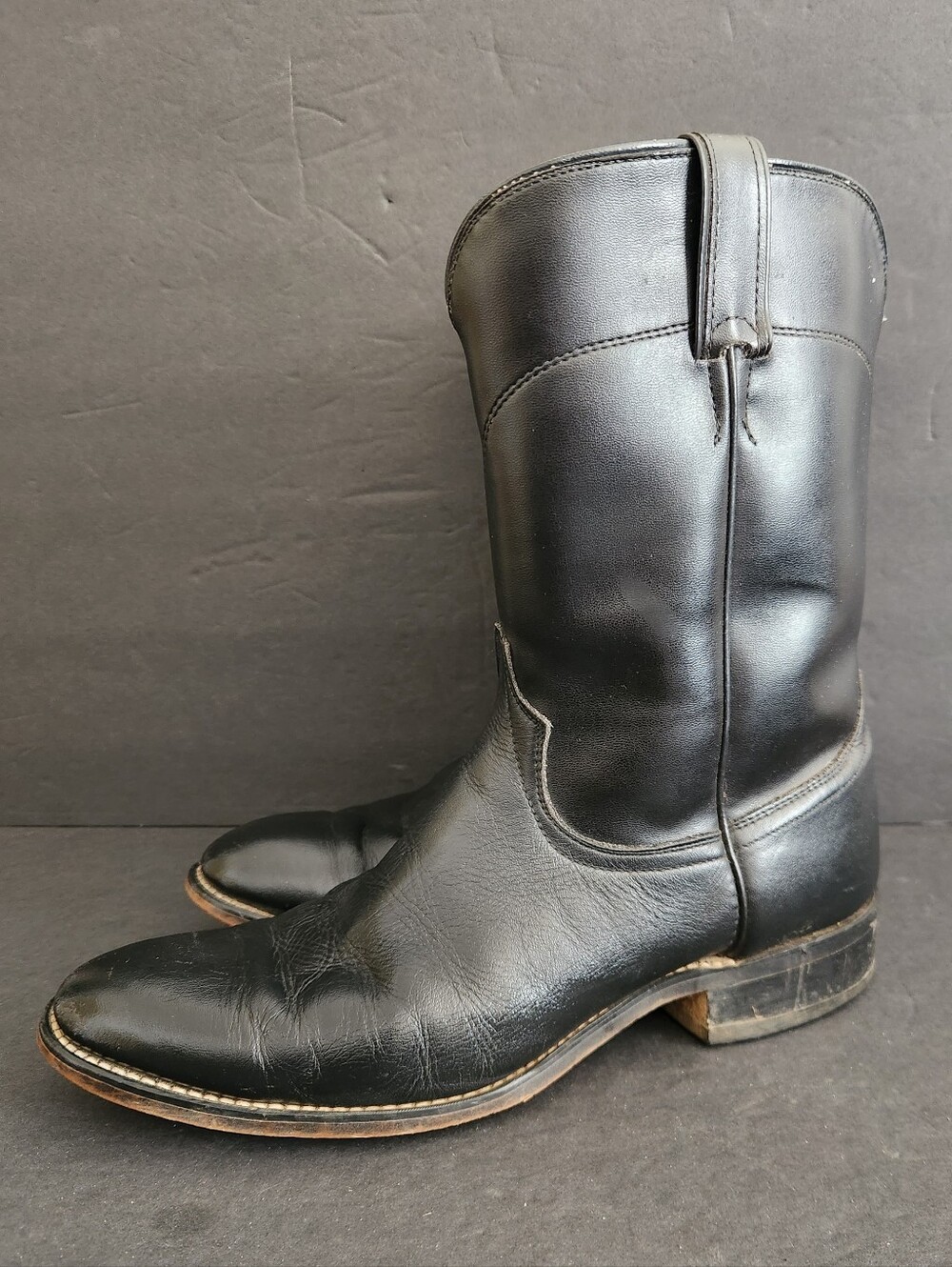 Laredo Black Leather Western Cowboy Boots Style 7902 Mens Size 10EE